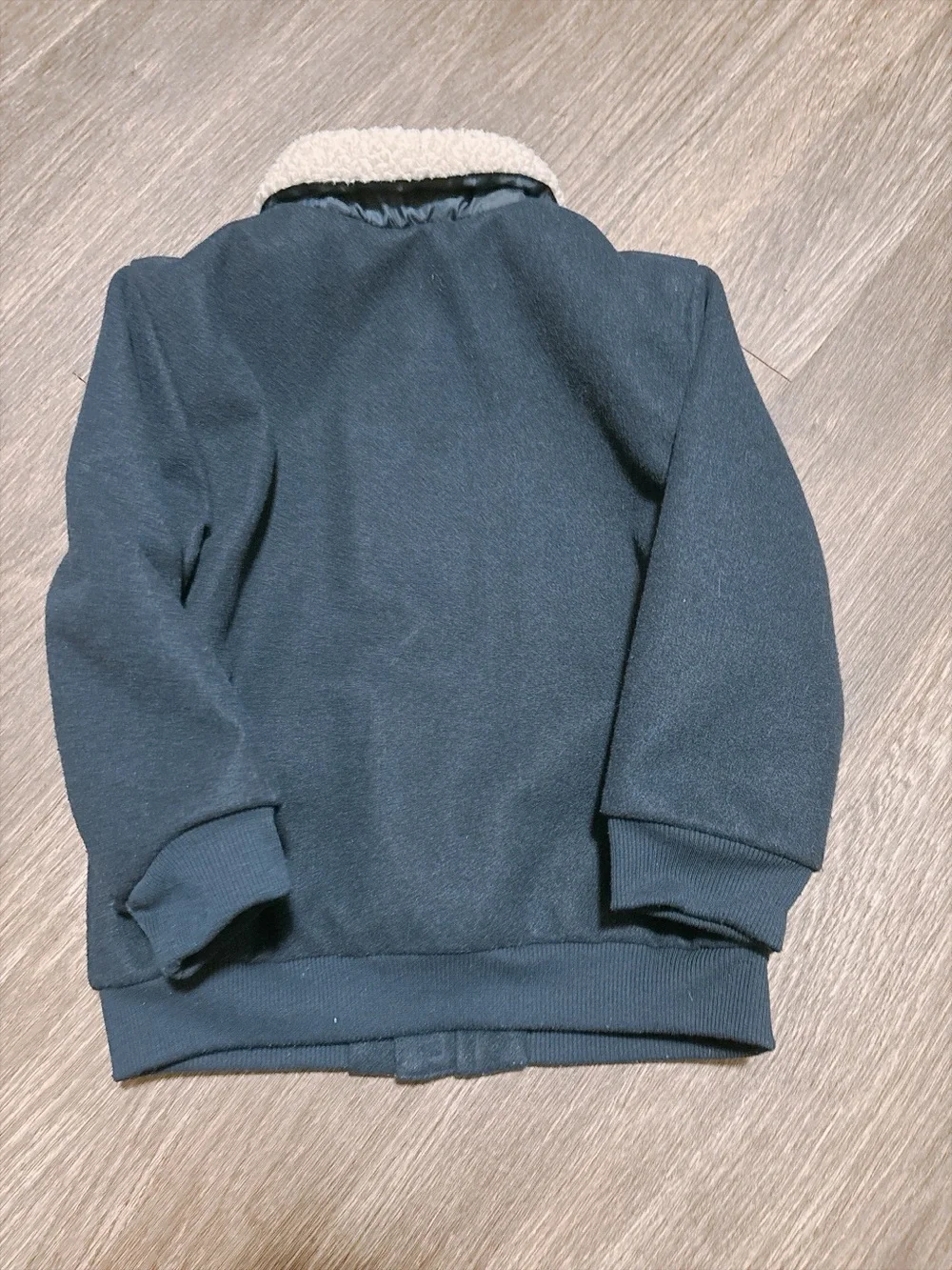 Old Navy Navy Jacket with Cream Sherpa Collar